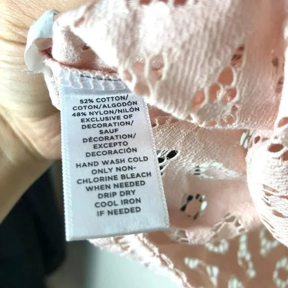 LOFT | Blush Pink Eyelet Short Sleeve Top - Picture 4 of 5